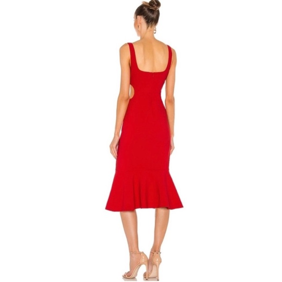 LIKELY Revolve red midi flare dress NWT - Picture 2 of 8